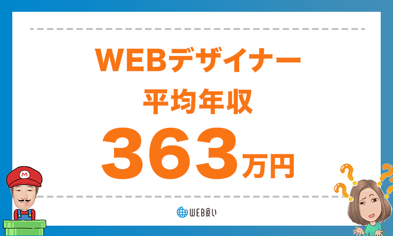 webデザイナーの平均年収は363万円